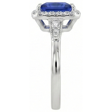 Afbeelding in Gallery-weergave laden, Natuurlijke Saffier Ring 6ct - Witgoud 14K
