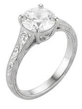 Afbeelding in Gallery-weergave laden, echte round diamant 1.50karaat ring zijaanzicht