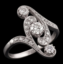 Afbeelding in Gallery-weergave laden, Antieke stijl bruiloft ronde oude mijn geslepen Natuurlijke echte diamant ( niet in het laboratorium gekweekt )en ring 2,75 karaat