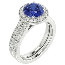 Afbeelding in Gallery-weergave laden, Natuurlijke Saffier Ring 6ct - Witgoud 14K
