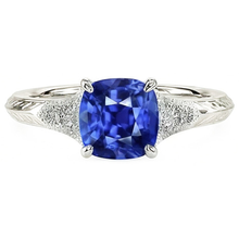 Afbeelding in Gallery-weergave laden, echte round diamant 2karaat ring zijaanzicht