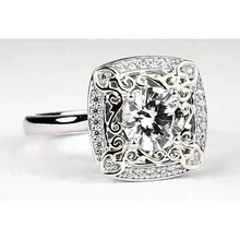 Afbeelding in Gallery-weergave laden, Antieke Look Ronde Jubileumring 2 Karaat Echt Diamant Witgoud 14K