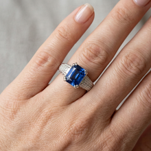 Afbeelding in Gallery-weergave laden, echte round diamant 4karaat ring op wit