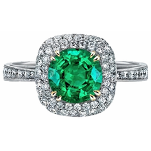 Afbeelding in Gallery-weergave laden, High-end Smaragd Edelsteen Ring 3 karaat – vooraanzicht