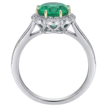 Afbeelding in Gallery-weergave laden, Handgemaakt Edelsteen Ring 2 karaat – bovenaanzicht