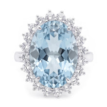 Afbeelding in Gallery-weergave laden, Aquamarijn Cocktail Ring