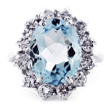 Afbeelding in Gallery-weergave laden, Aquamarijn Cocktail Ring