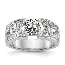 Afbeelding in Gallery-weergave laden, Art Nouveau Sieraden Nieuwe Vrouwen Ring Oude Geslepen Echt Diamant Bladstijl