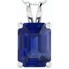 Afbeelding in Gallery-weergave laden, IGI GECERTIFICEERDE Asscher Blauwe Saffier Solitaire Hanger Goud Dames Sieraden 5 Karaat