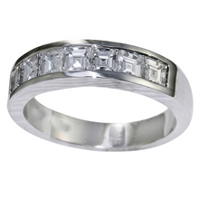 Afbeelding in Gallery-weergave laden, Asscher geslepen diamanten trouwring 3.50 karaat Witgoud 10K herenring
