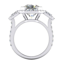 Afbeelding in Gallery-weergave laden, Asscher Geslepen Met Accenten Echte Diamant Ring