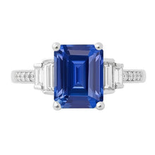 Afbeelding in Gallery-weergave laden, echte baguette diamant 3.50karaat ring zijaanzicht