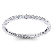 Afbeelding in Gallery-weergave laden, Bangle Golf Stijl Prinses En Ronde Echte Diamanten Omlijsting Set