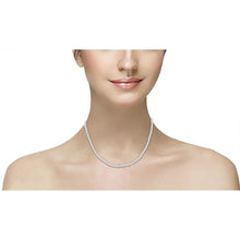Afbeelding in Gallery-weergave laden, Bezel Set Echte Diamanten Tennis Halsketting