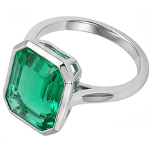Afbeelding in Gallery-weergave laden, Edelsteen Ring 14K Witgoud met Smaragd – zijaanzicht