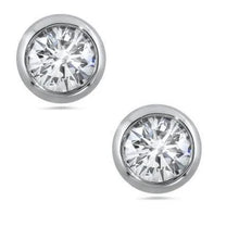 Afbeelding in Gallery-weergave laden, GIA-gecertificeerd Echte Bezel Set Sprankelende Ronde Geslepen 2.41 Ct Echt Diamanten Lady Studs Oorbel