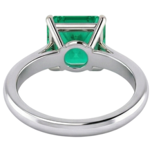 Afbeelding in Gallery-weergave laden, Smaragd Sieraadsteen Ring 5 karaat Bicolor 14K Goud – achteraanzicht