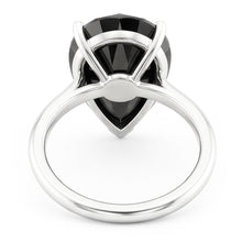 Afbeelding in Gallery-weergave laden, Zwarte Diamant Sieraden 5 Karaat Echte Peervormige Solitairering 14K Witgoud