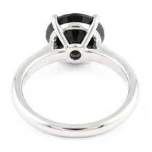 Afbeelding in Gallery-weergave laden, Zwarte Diamant Trouwring 5 Karaat Echte Ronde Solitair 14k Witgoud