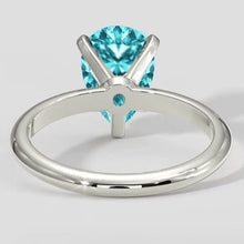 Afbeelding in Gallery-weergave laden, Blauwachtige Paraiba Ring 1.50 Peervormig