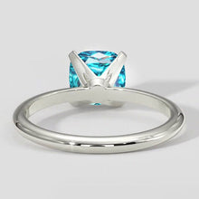 Afbeelding in Gallery-weergave laden, Blauwachtige kussen Paraiba ring