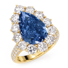 Afbeelding in Gallery-weergave laden, Blauwe Diamanten Cocktailring