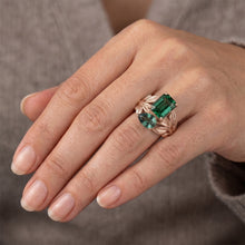 Afbeelding in Gallery-weergave laden, Blauwe Saffier Gekleurde Steen Ring – 14 Karaat Rosé Goud 2,50