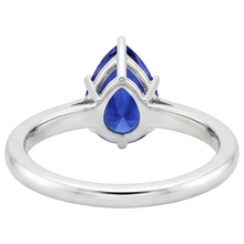 Afbeelding in Gallery-weergave laden, Blauwe Saffier Solitaire Ring 4 Karaats Edelsteen Wit Goud 14K