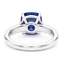 Afbeelding in Gallery-weergave laden, Blauwe Saffier Solitaire Ring Witgoud 14K Sieraden 2 Karaat