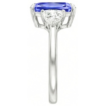 Afbeelding in Gallery-weergave laden, echte diamant 3karaat ring bovenaanzicht