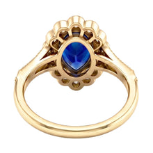 Afbeelding in Gallery-weergave laden, Blauwe Saffier Vintage Stijl Verlovingsring