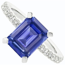 Afbeelding in Gallery-weergave laden, echte round saffier 3karaat ring op wit