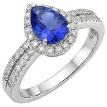 Afbeelding in Gallery-weergave laden, echte round tanzaniet 4.75karaat ring close-up detail