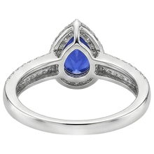 Afbeelding in Gallery-weergave laden, echte round tanzaniet 4.75karaat ring met diamantaccenten