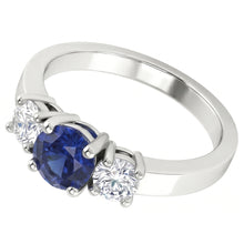 Afbeelding in Gallery-weergave laden, echte round diamant 1.50karaat ring bovenaanzicht