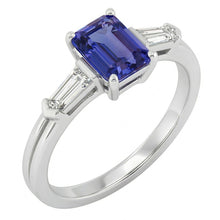 Afbeelding in Gallery-weergave laden, echte baguette diamant 2.25karaat ring vooraanzicht