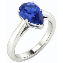 Afbeelding in Gallery-weergave laden, echte pear diamant 2.50karaat ring close-up detail