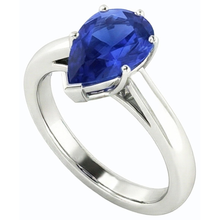Afbeelding in Gallery-weergave laden, echte pear diamant 2.50karaat ring bovenaanzicht