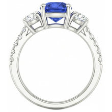 Afbeelding in Gallery-weergave laden, echte round diamant 3.50karaat ring profielweergave