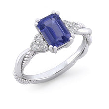 Afbeelding in Gallery-weergave laden, echte round diamant 2karaat ring zijaanzicht