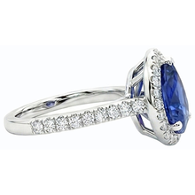 Afbeelding in Gallery-weergave laden, echte round diamant 3.50karaat ring profielweergave