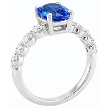 Afbeelding in Gallery-weergave laden, echte round diamant 4.50karaat ring zijaanzicht