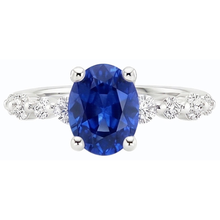 Afbeelding in Gallery-weergave laden, echte round diamant 4.50karaat ring profielweergave