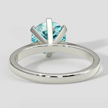 Afbeelding in Gallery-weergave laden, Blauwe ronde Paraiba ring 3ct