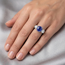 Afbeelding in Gallery-weergave laden, echte round diamant 3.50karaat ring op wit