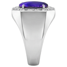 Afbeelding in Gallery-weergave laden, Bliksem Opaal Diamanten Heren Ring Wit Goud 14K