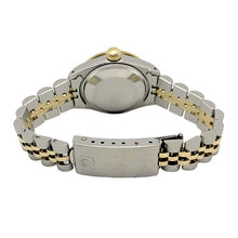Afbeelding in Gallery-weergave laden, Bourgondische diamanten wijzerplaat lunette roestvrij staal & gouden Jubilee armband Lady Rolex