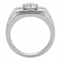 Afbeelding in Gallery-weergave laden, Briljant Antiek Cushion Heren Ring 2 karaat in 10K White Gold