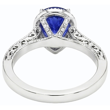 Afbeelding in Gallery-weergave laden, echte round diamant 3karaat ring zijaanzicht