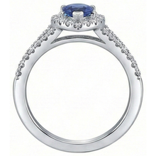 Afbeelding in Gallery-weergave laden, echte round saffier 2.50karaat ring op wit